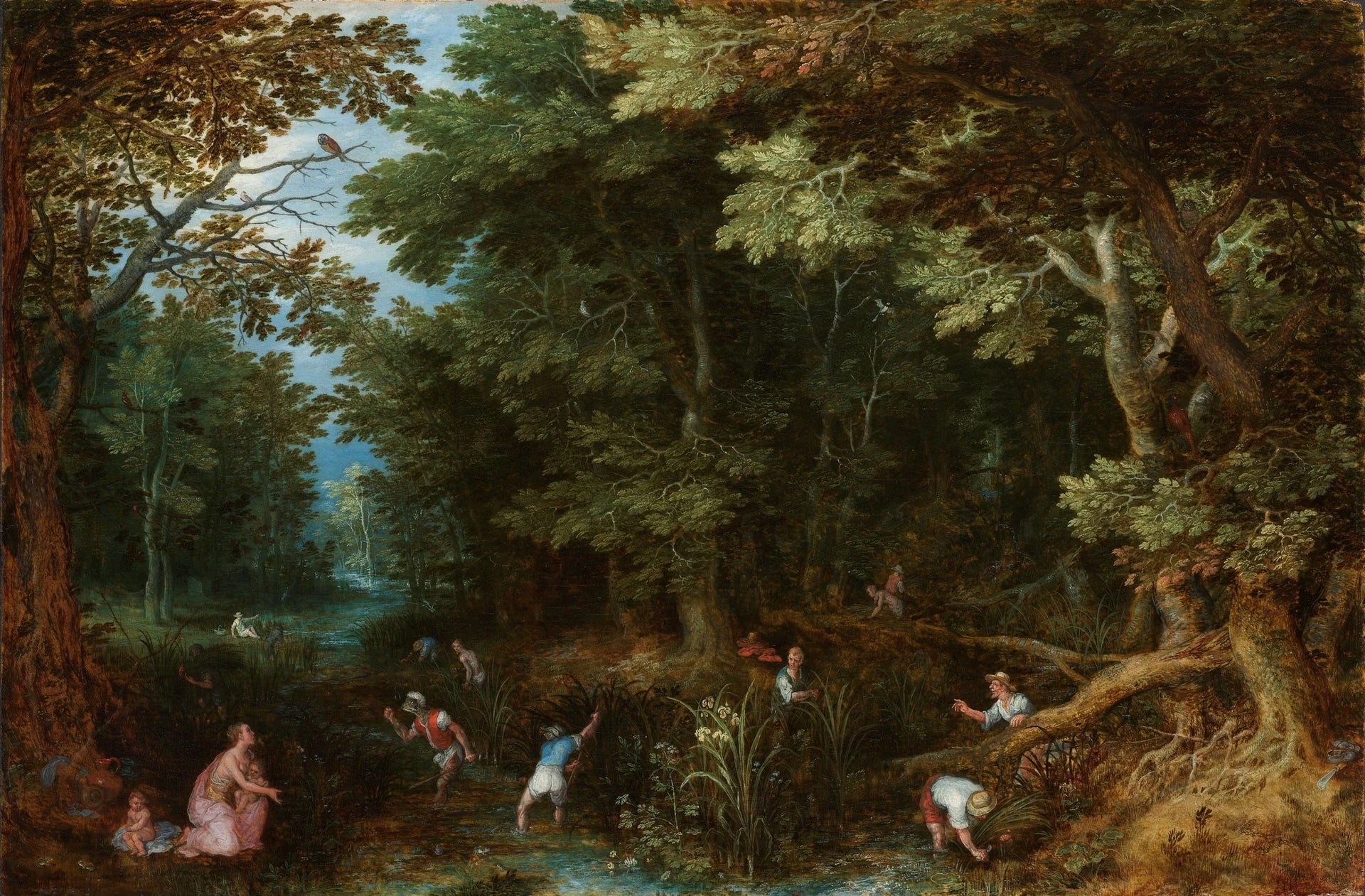 Latone et les paysans de Lycie - Jan Brueghel l'Ancien image 1 tableau peint à l’huile sur toile