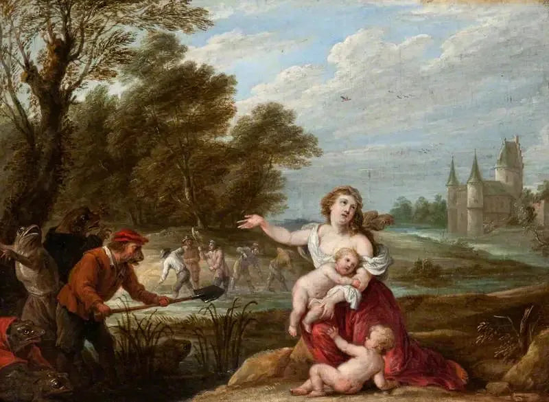 Latone et les paysans lyciens - David Teniers le Jeune image 1 tableau peint à l’huile sur toile