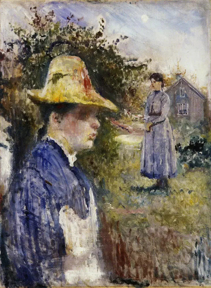 Laura et Inger au soleil d'été - Edvard Munch image 1 reproduction artisanale de tableau