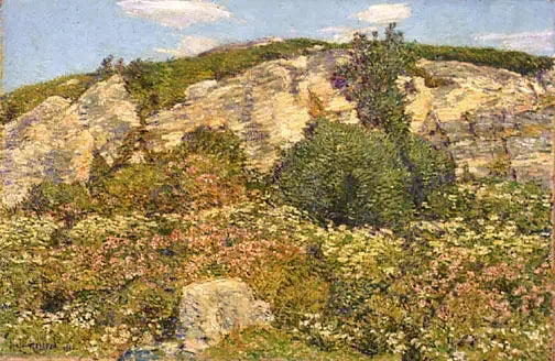 Laurier dans les corniches - Childe Hassam image 1 copie peinte à la main à l’huile
