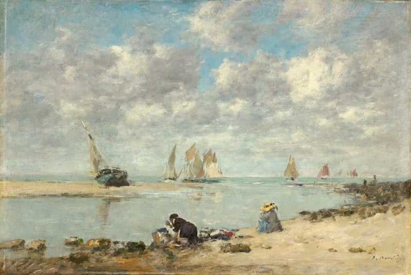 Lavandière près de Trouville - Eugène Boudin