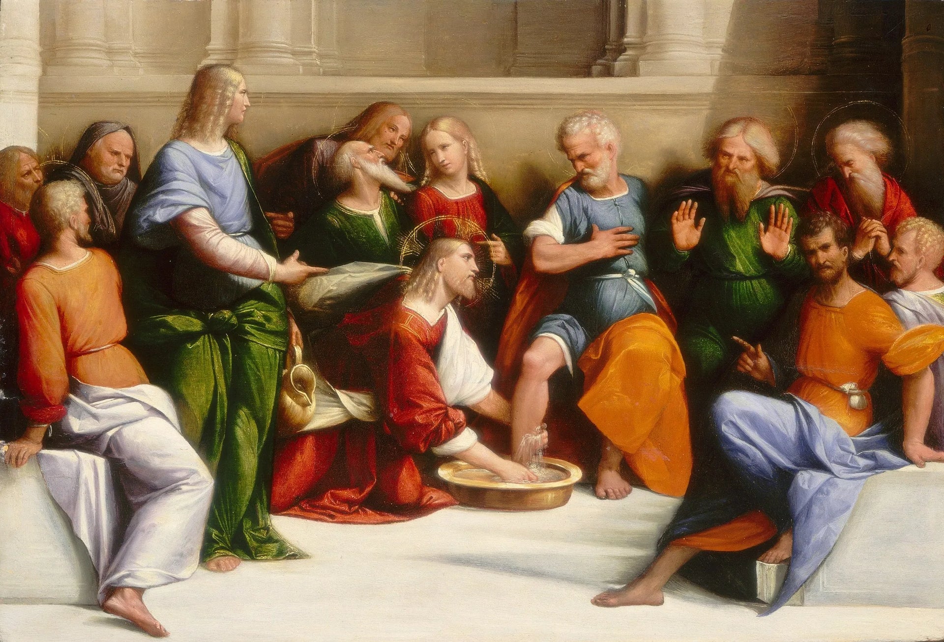 Lavement des pieds - Benvenuto Tisi image 1 copie de tableau peinte à la main