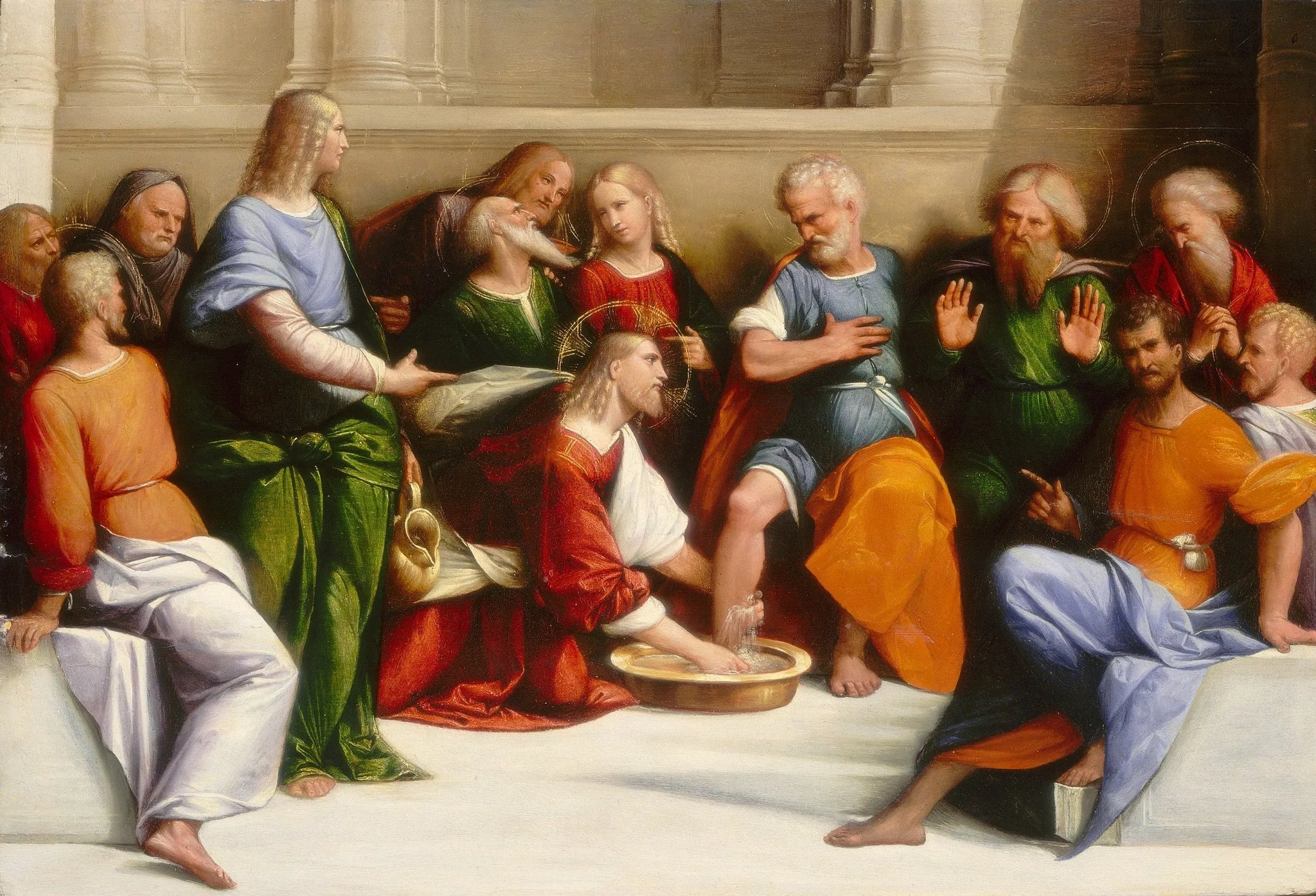 Lavement des pieds - Benvenuto Tisi image 1 copie de tableau peinte à la main