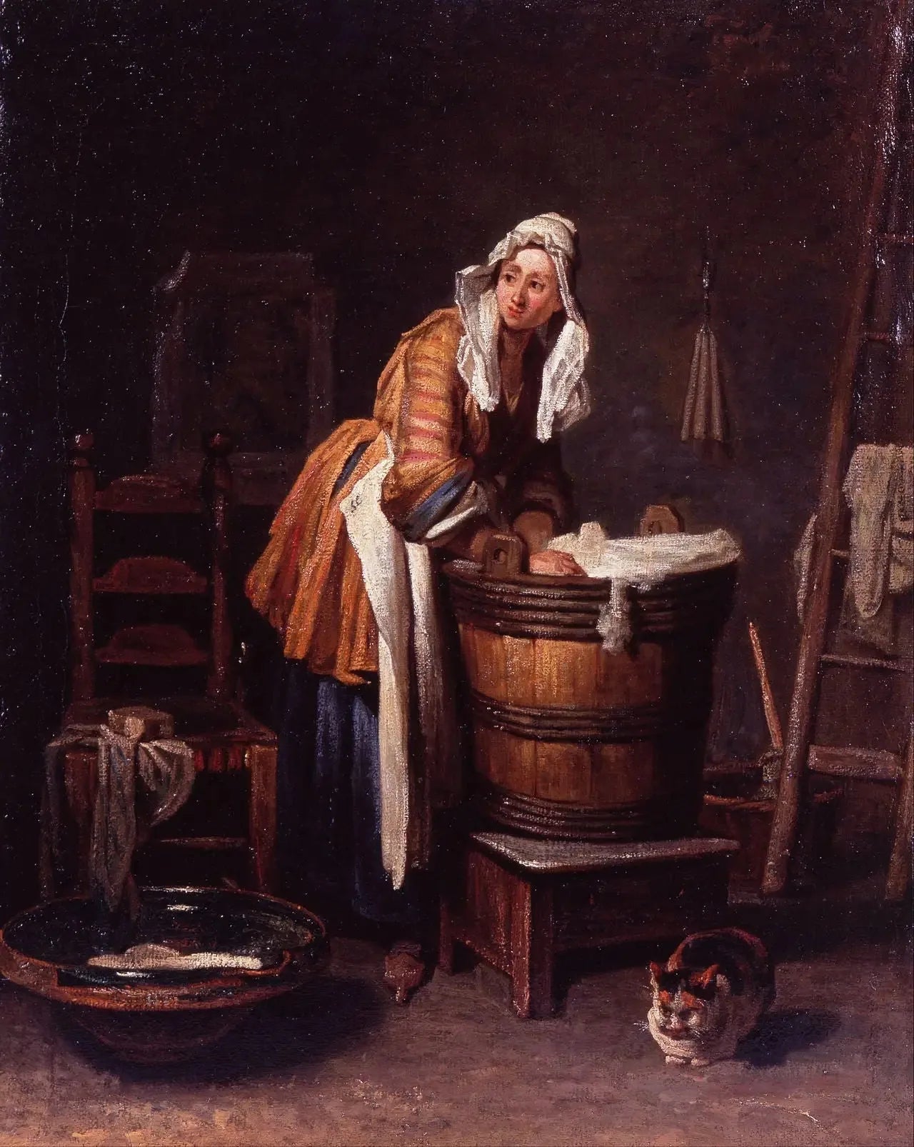 Laveuse - Jean Siméon Chardin image 1 tableau peint à l’huile sur toile