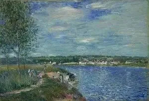 Laveuses, près de Champagne - Alfred Sisley