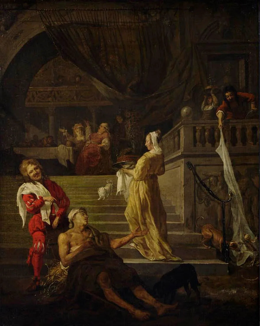 Lazare et le mauvais riche - Gabriel Metsu image 1 tableau peint à l’huile sur toile