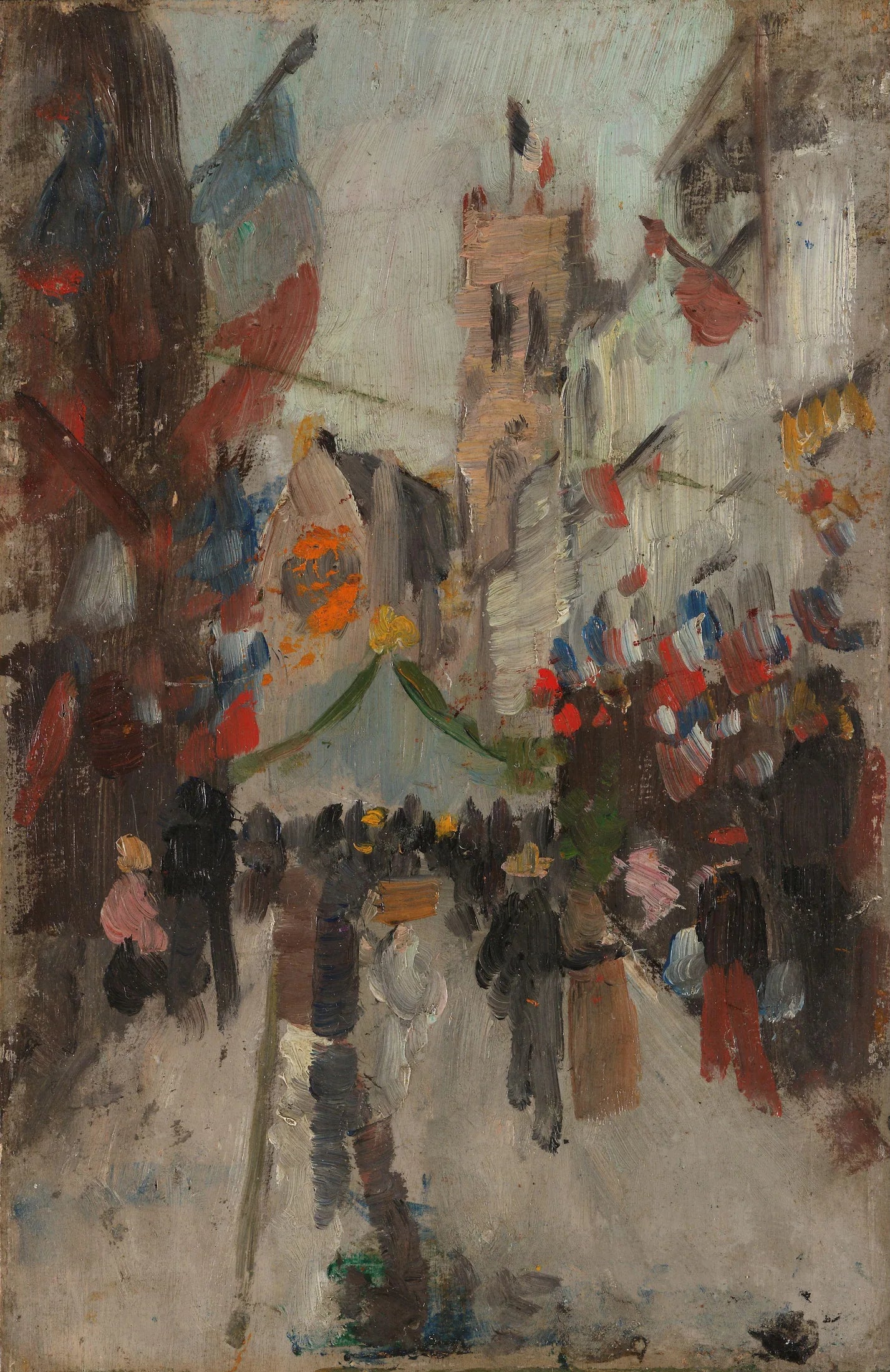 Le 14 juillet à Dieppe - Frits Thaulow image 1 reproduction réalisée par Alpha Reproduction