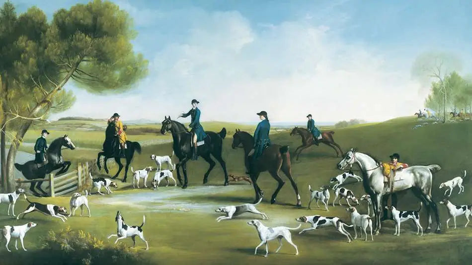Le 3e duc de Richmond avec le Charlton Hunt - George Stubbs image 1 tableau peint à l’huile sur toile