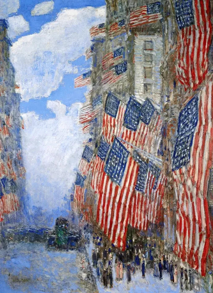 Le 4 juillet 1916 - Childe Hassam image 1 tableau peint à l’huile sur toile