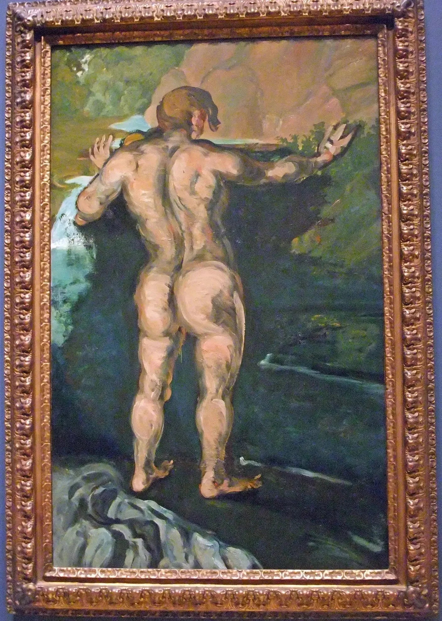 Le Baigneur au rocher - Paul Cézanne image 1 reproduction de peinture à l’huile