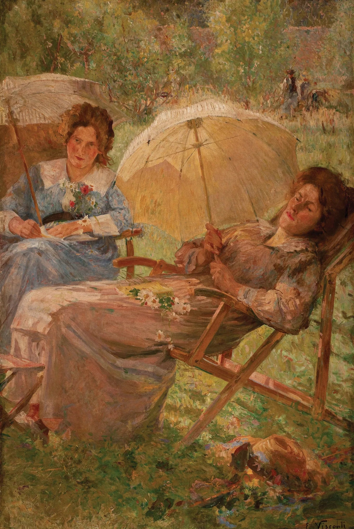 Le bain de soleil - Eliseu Visconti image 1 copie peinte à la main à l’huile