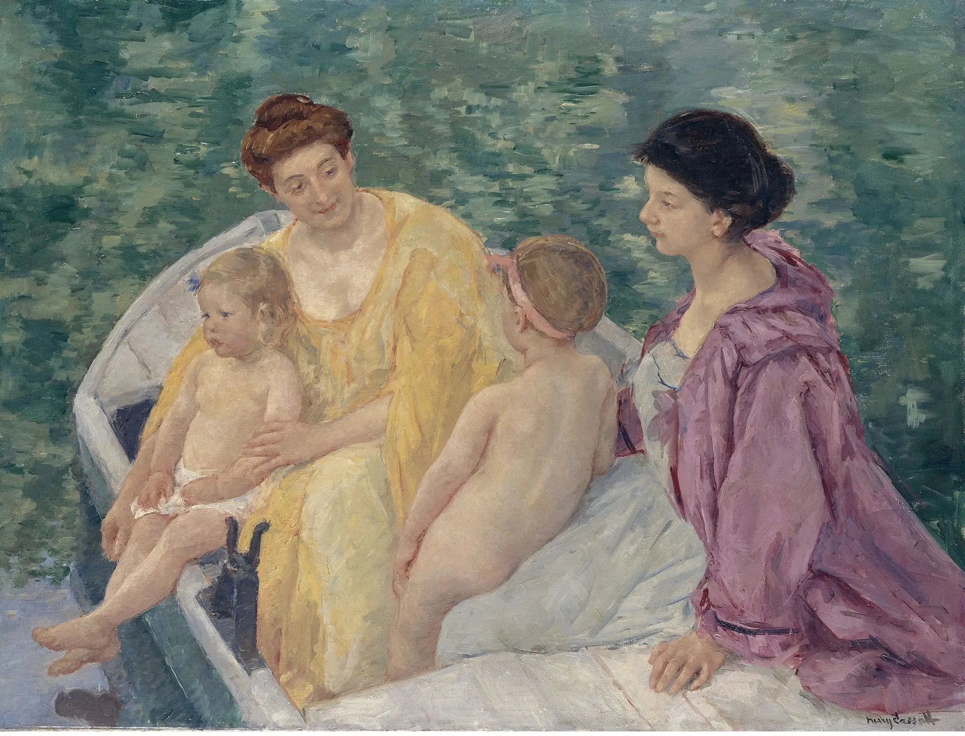 Le bain - Mary Cassatt image 1 copie peinte à la main à l’huile