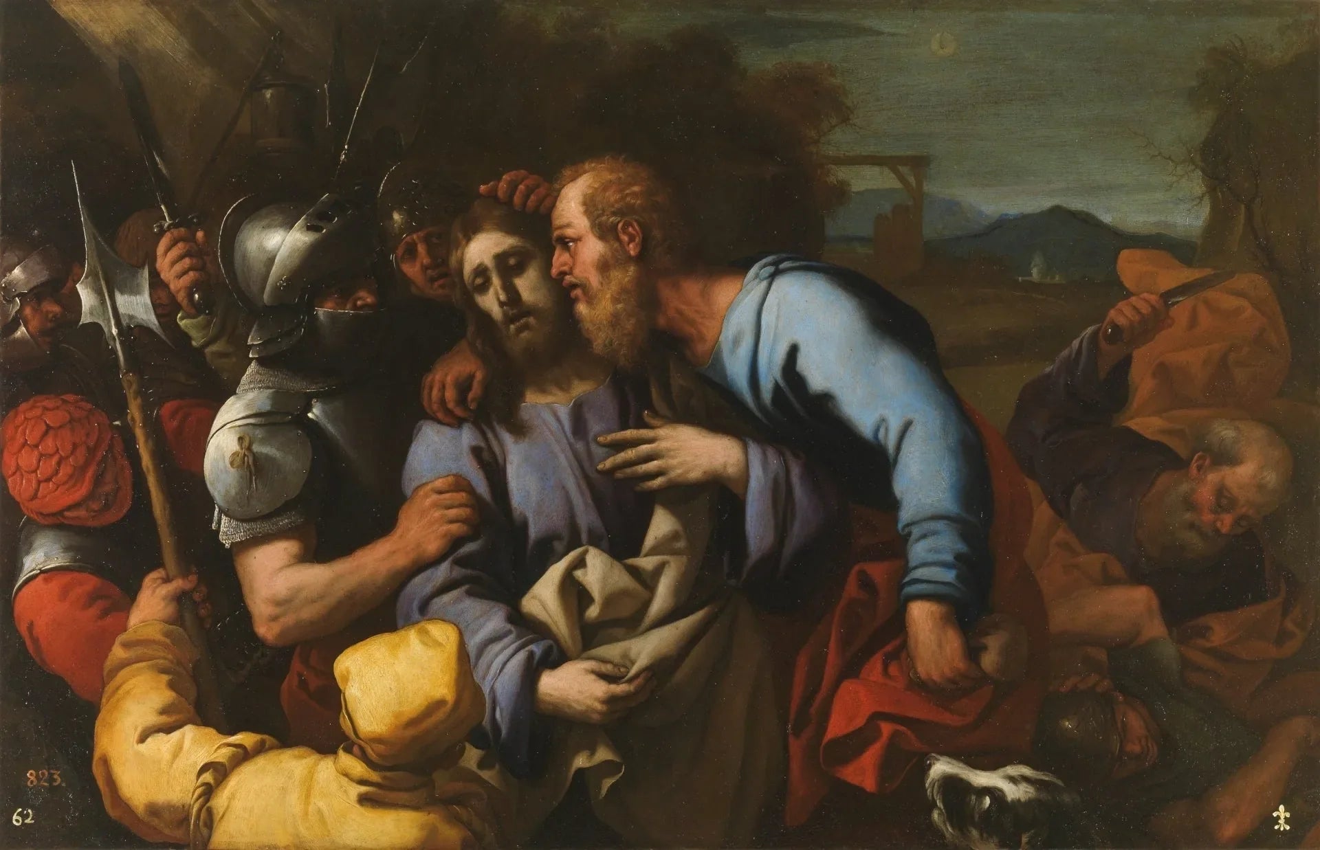 Le baiser de Judas - Luca Giordano image 1 tableau peint à l’huile sur toile