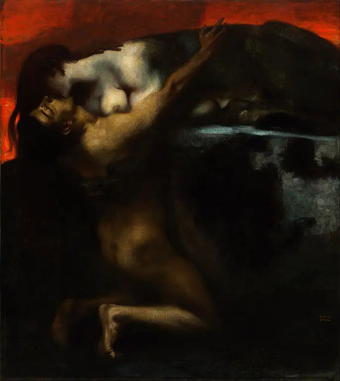 Le Baiser du Sphinx - Franz Von Stuck image 1 reproduction de peinture à l’huile