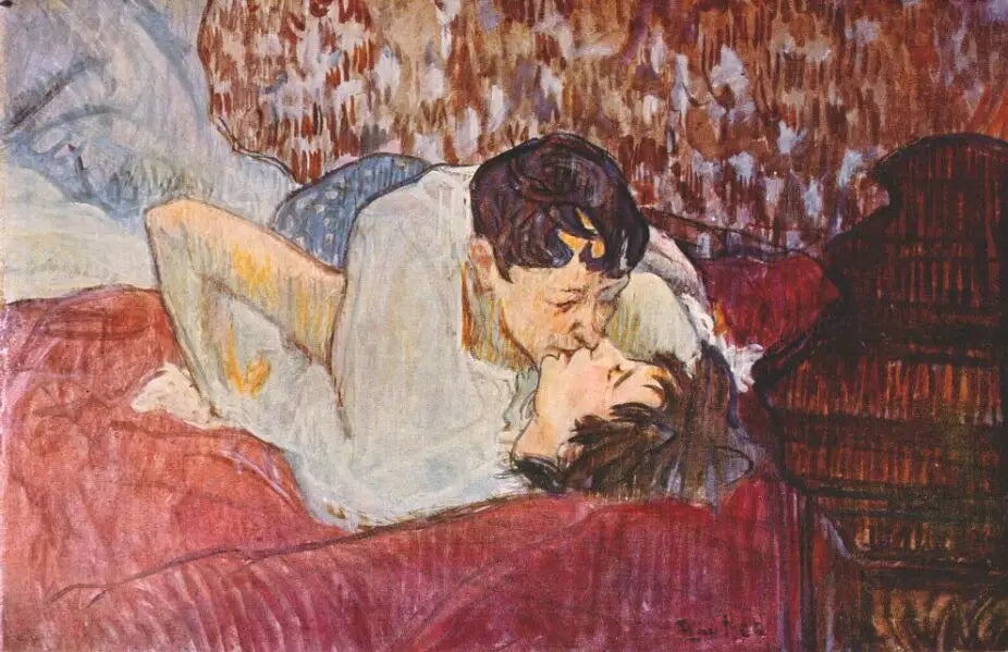 Le Baiser - Henri de Toulouse-Lautrec image 1 tableau peint à l’huile sur toile