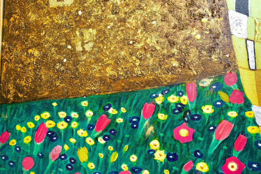 Le Baiser Réimaginé par Master Apollon | 200 x 200 cm image 20 copie de tableau peinte à la main