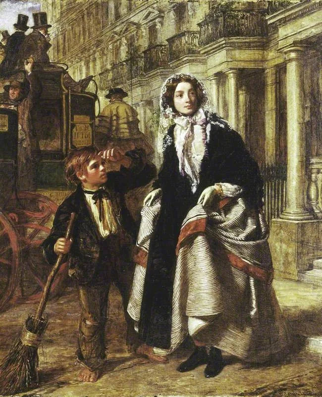 Le balayeur mendiant - William Powell Frith image 1 reproduction d’œuvre d’art à l’huile
