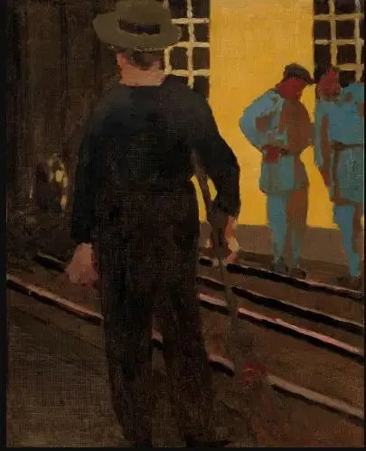 Le balayeur sur la voie - Édouard Vuillard image 1 copie de tableau peinte à la main