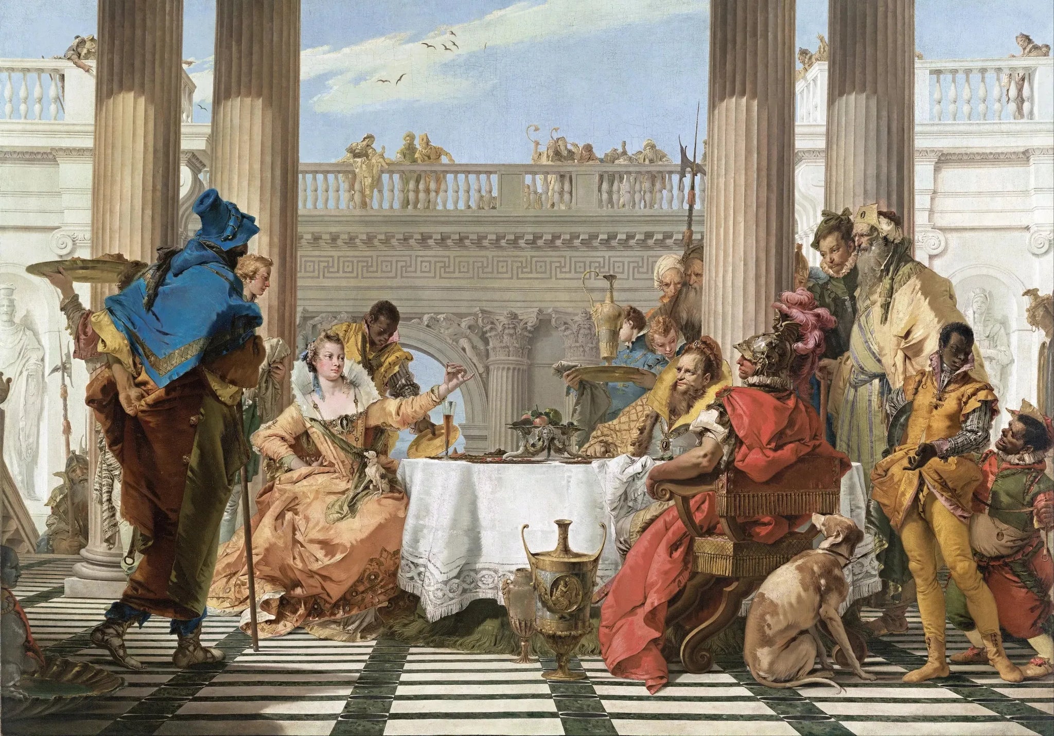 Le Banquet de Cléopâtre - Giovanni Battista Tiepolo image 1 copie peinte à la main à l’huile