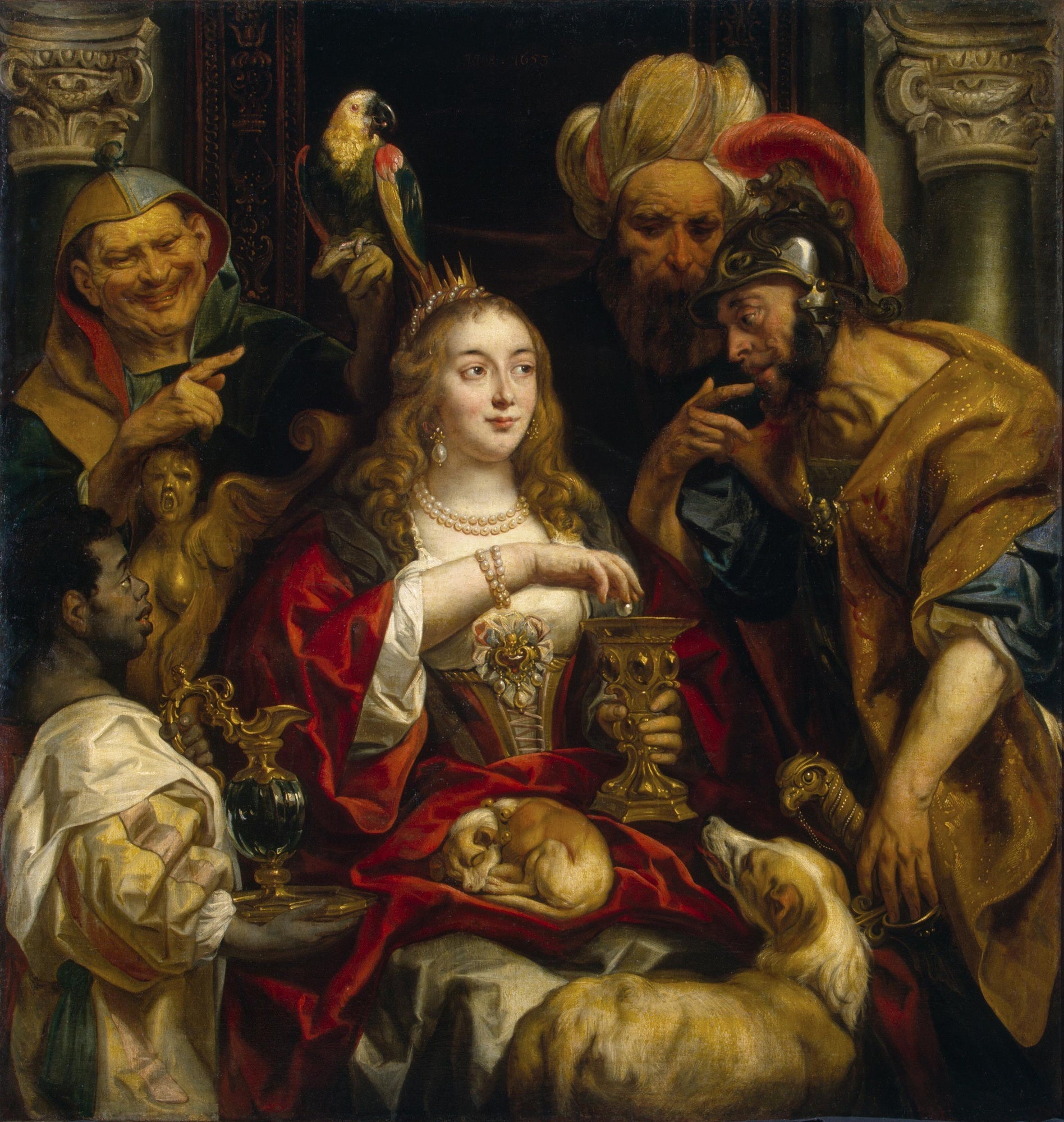 Le Banquet de Cléopâtre - Jacob Jordaens image 1 reproduction de peinture à l’huile