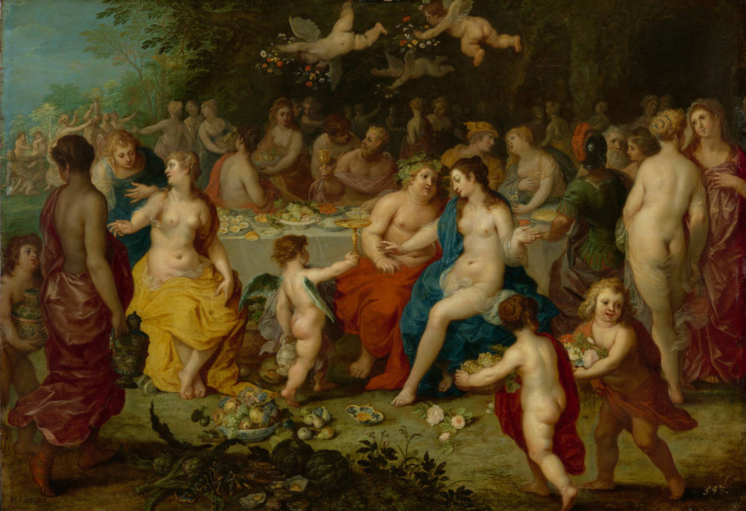 Le banquet de noces de Bacchus et Ariane - Jan Brueghel l'Ancien image 1 reproduction d’œuvre d’art à l’huile