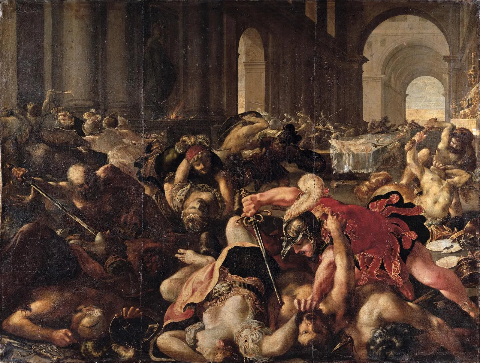 Le Banquet des Lapithes - Laurent de La Hyre image 1 tableau peint à l’huile sur toile