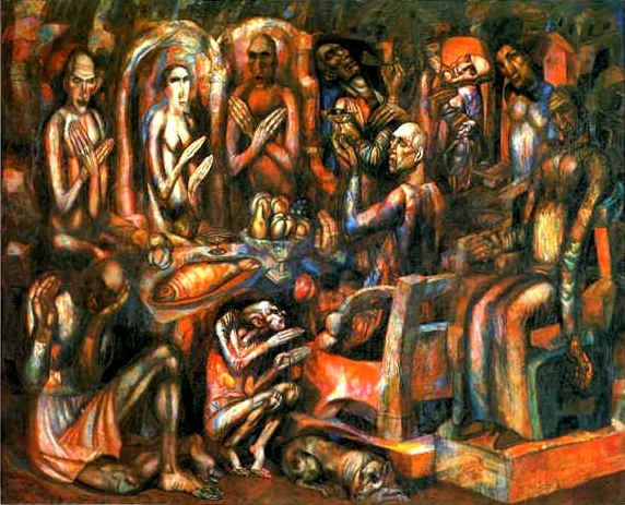 Le Banquet des Rois - Pavel Filonov image 1 copie de tableau peinte à la main