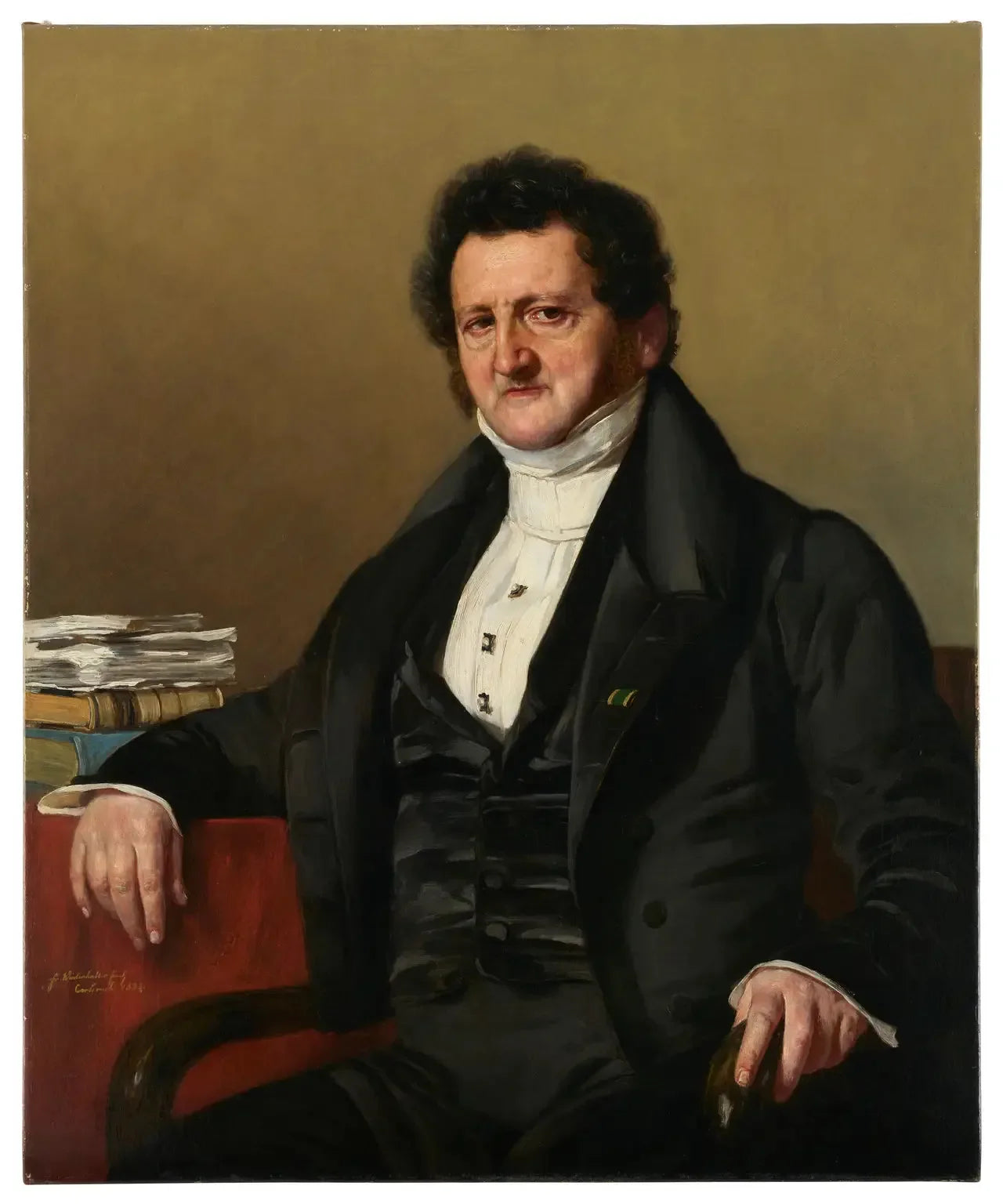 Le banquier David Seligmann, Freiherr von Eichthal - Franz Xaver Winterhalter image 1 tableau peint à l’huile sur toile