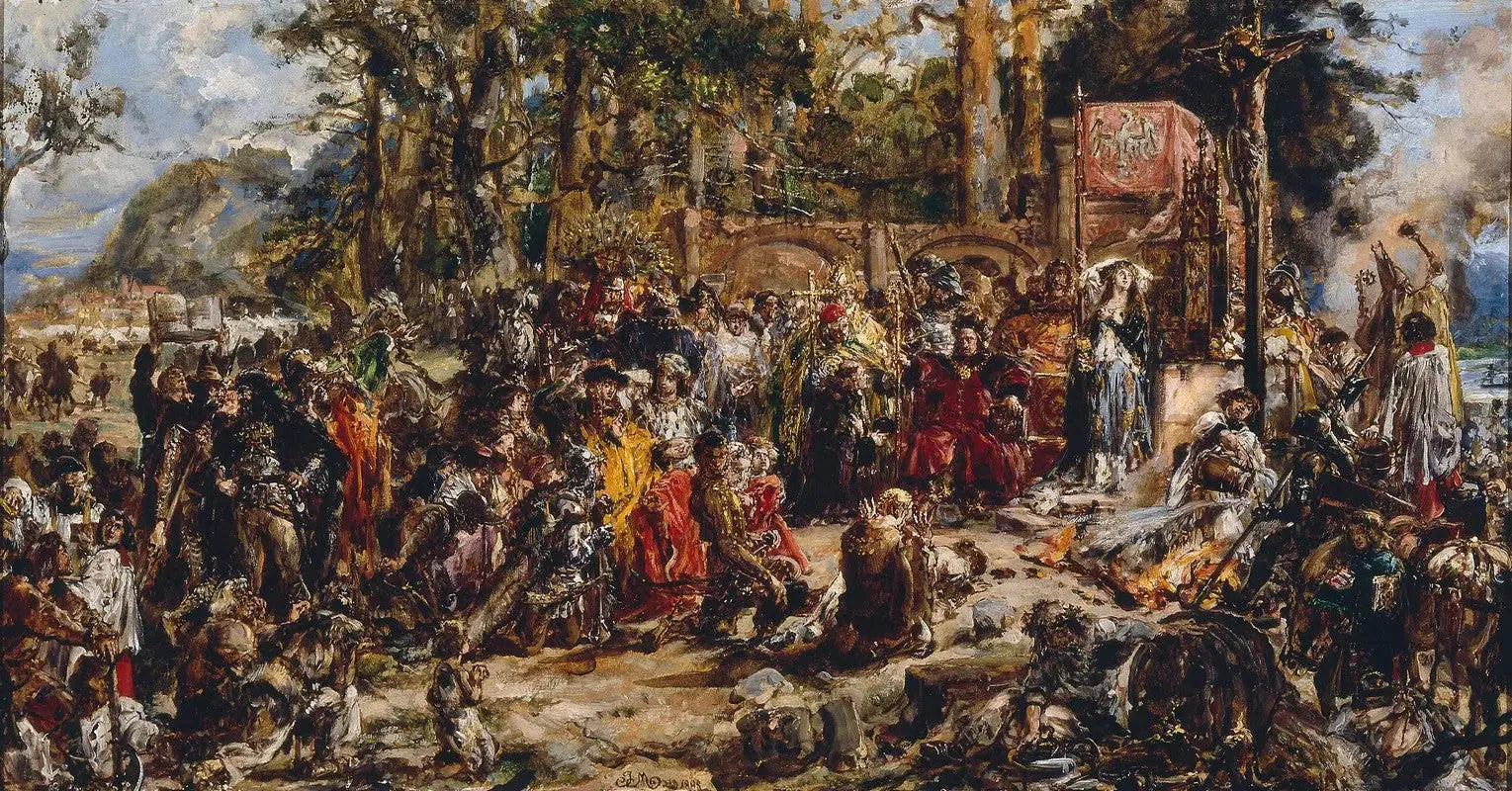Le baptême de la Lituanie - Jan Matejko image 1 reproduction artisanale de tableau