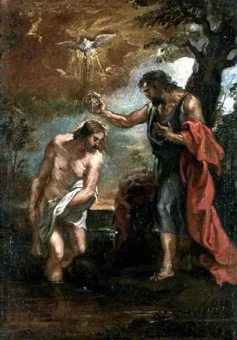 Le baptême du Christ - Bartolomé Esteban Murillo image 1 copie peinte à la main à l’huile