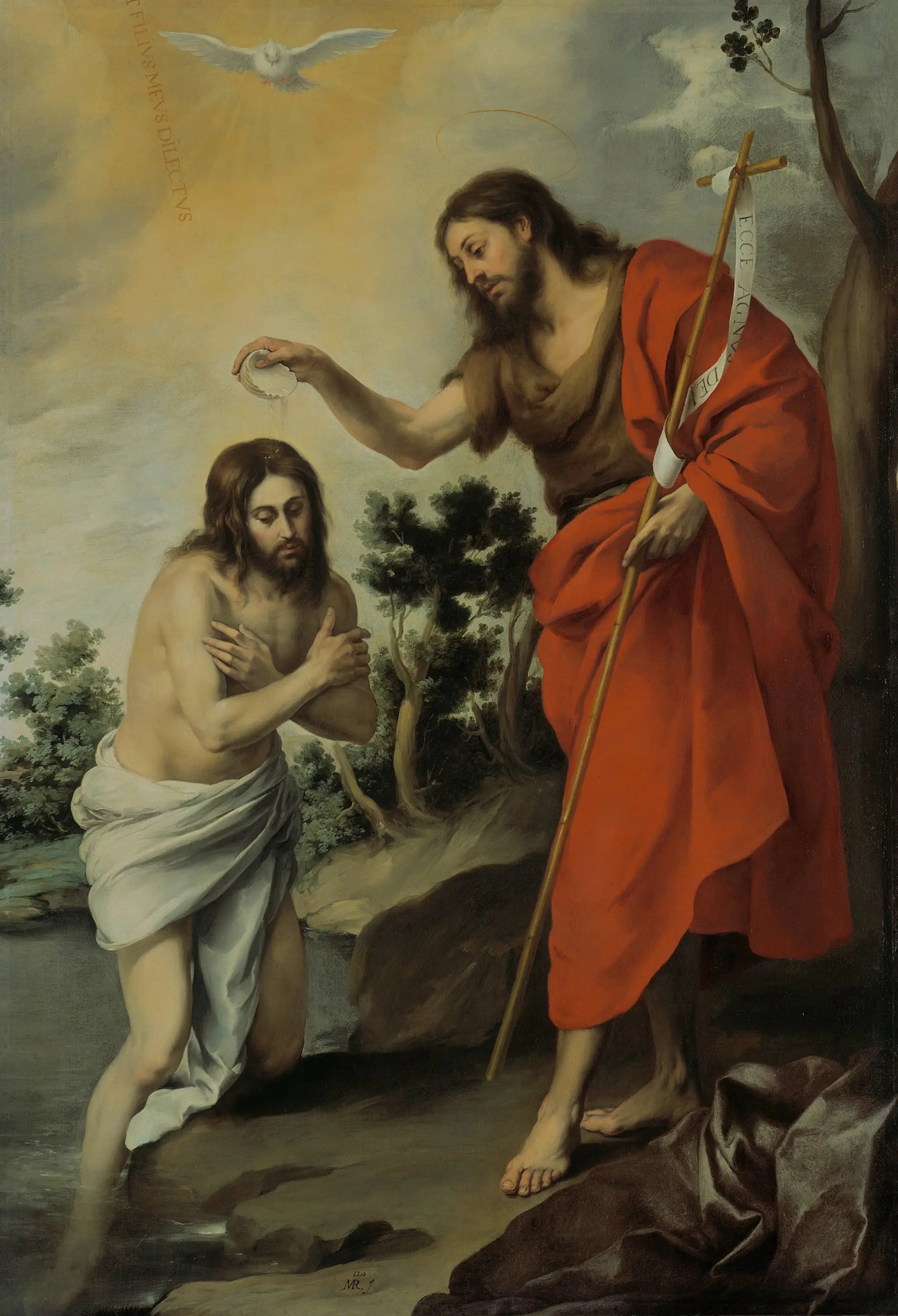 Le baptême du Christ - Bartolomé Esteban Murillo image 1 reproduction artisanale de tableau