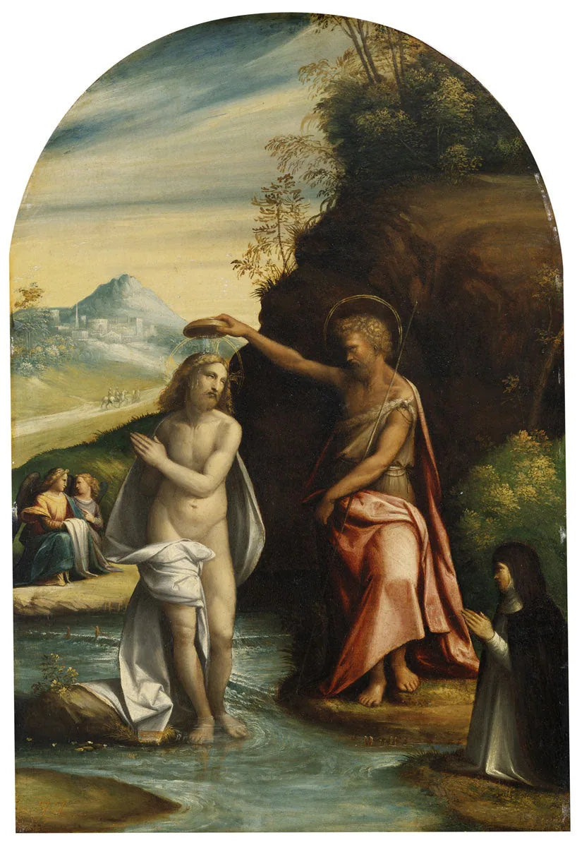 Le Baptême du Christ - Benvenuto Tisi image 1 tableau peint à l’huile sur toile