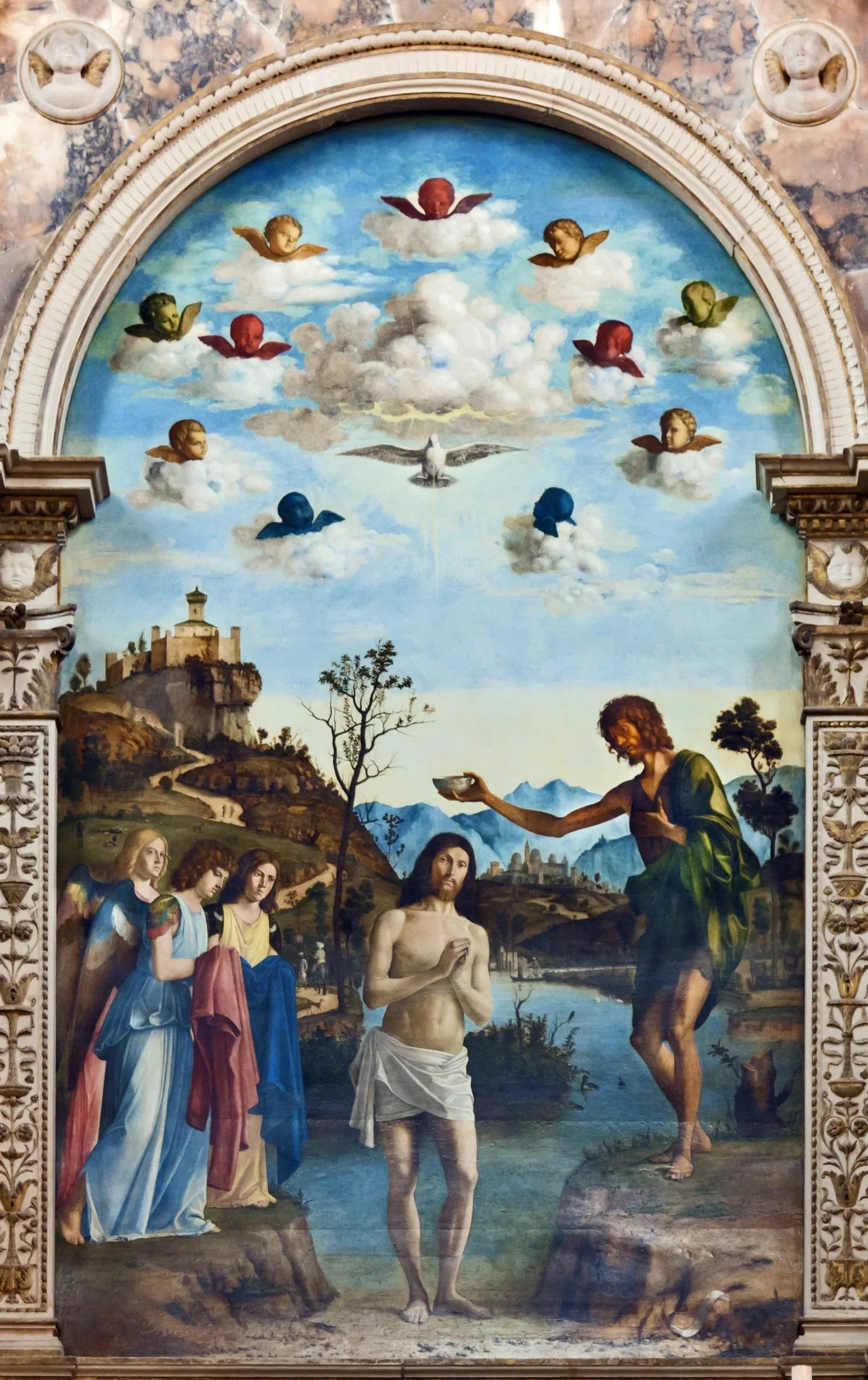 Le Baptême du Christ - Cima da Conegliano image 1 reproduction de peinture à l’huile