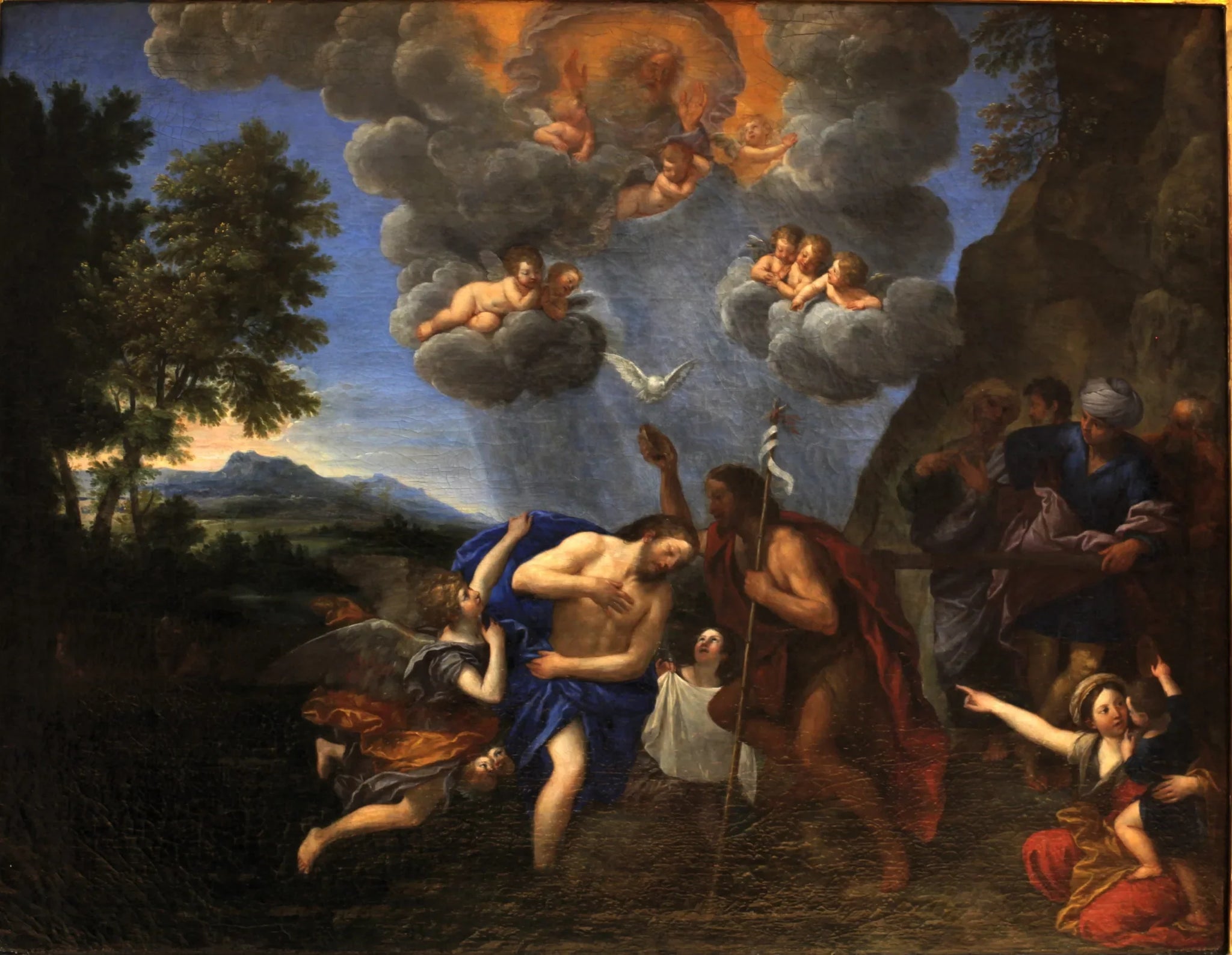 Le Baptême du Christ - Francesco Albani image 1 tableau peint à l’huile sur toile