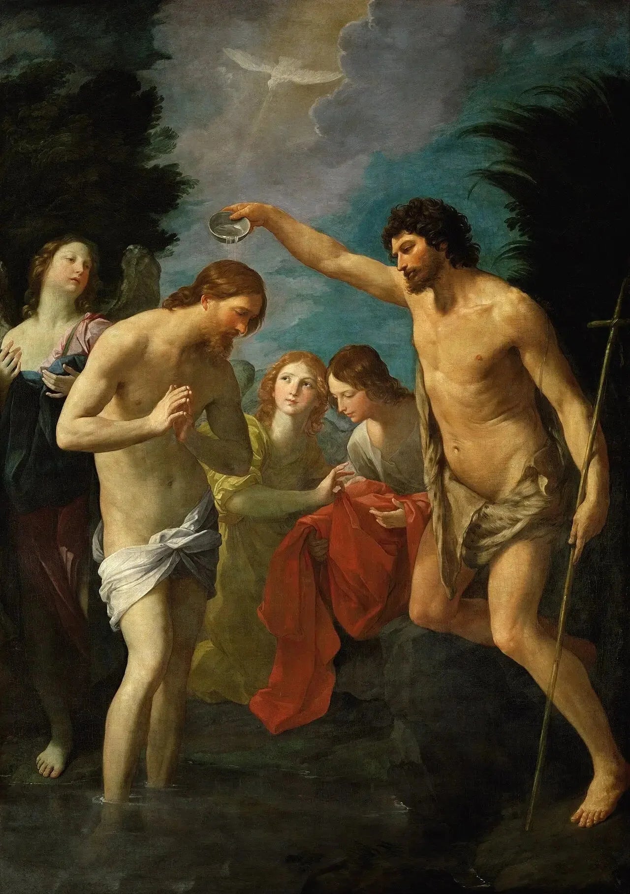 Le Baptème du Christ - Guido Reni image 1 reproduction de peinture à l’huile