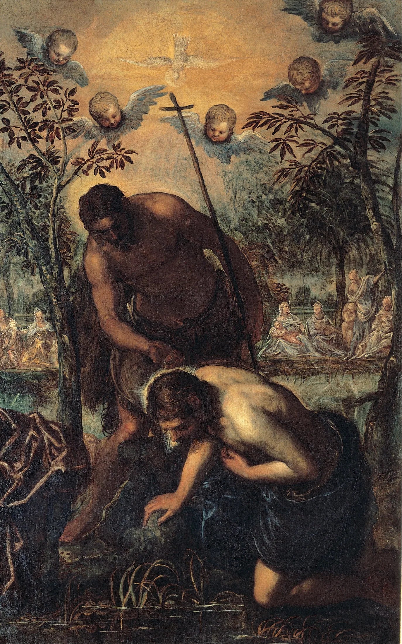Le Baptème du Christ - Jacopo Tintoretto image 1 reproduction artisanale de tableau