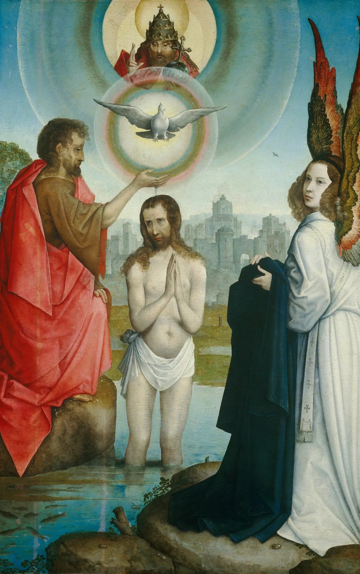 Le baptême du Christ - Juan de Flandes image 1 reproduction d’œuvre d’art à l’huile