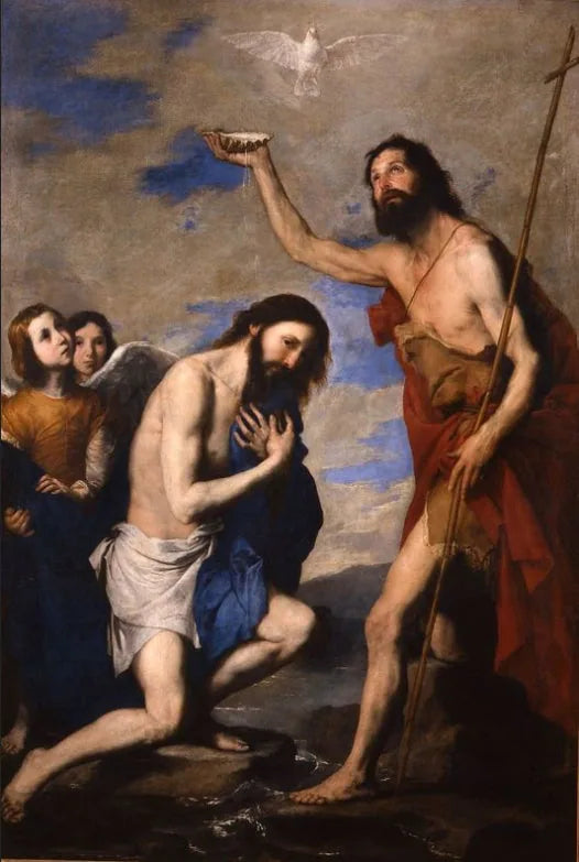 Le Baptême du Christ - Jusepe de Ribera image 1 reproduction artisanale de tableau