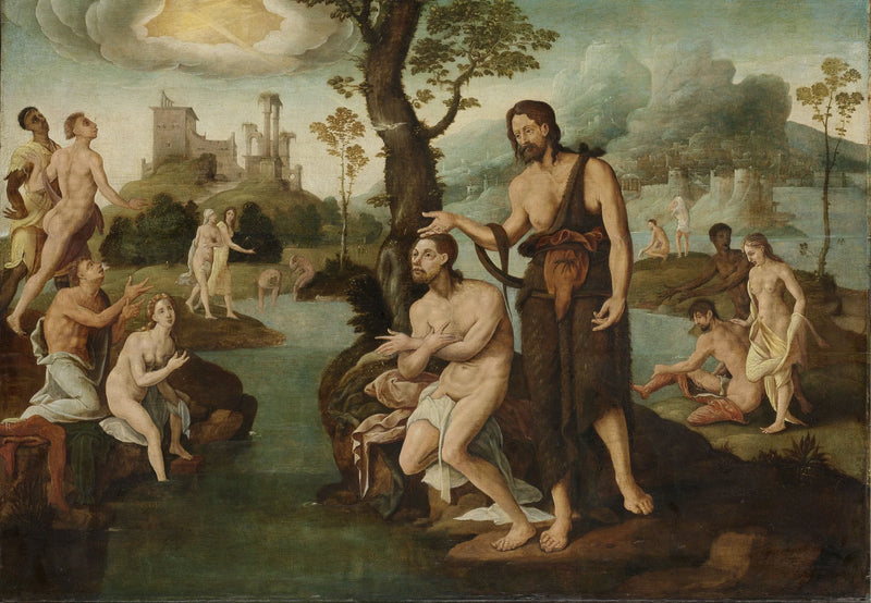Le baptême du Christ - Maarten van Heemskerck