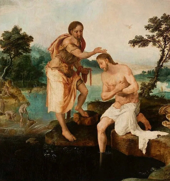Le Baptême du Christ - Maarten van Heemskerck image 1 tableau peint à l’huile sur toile