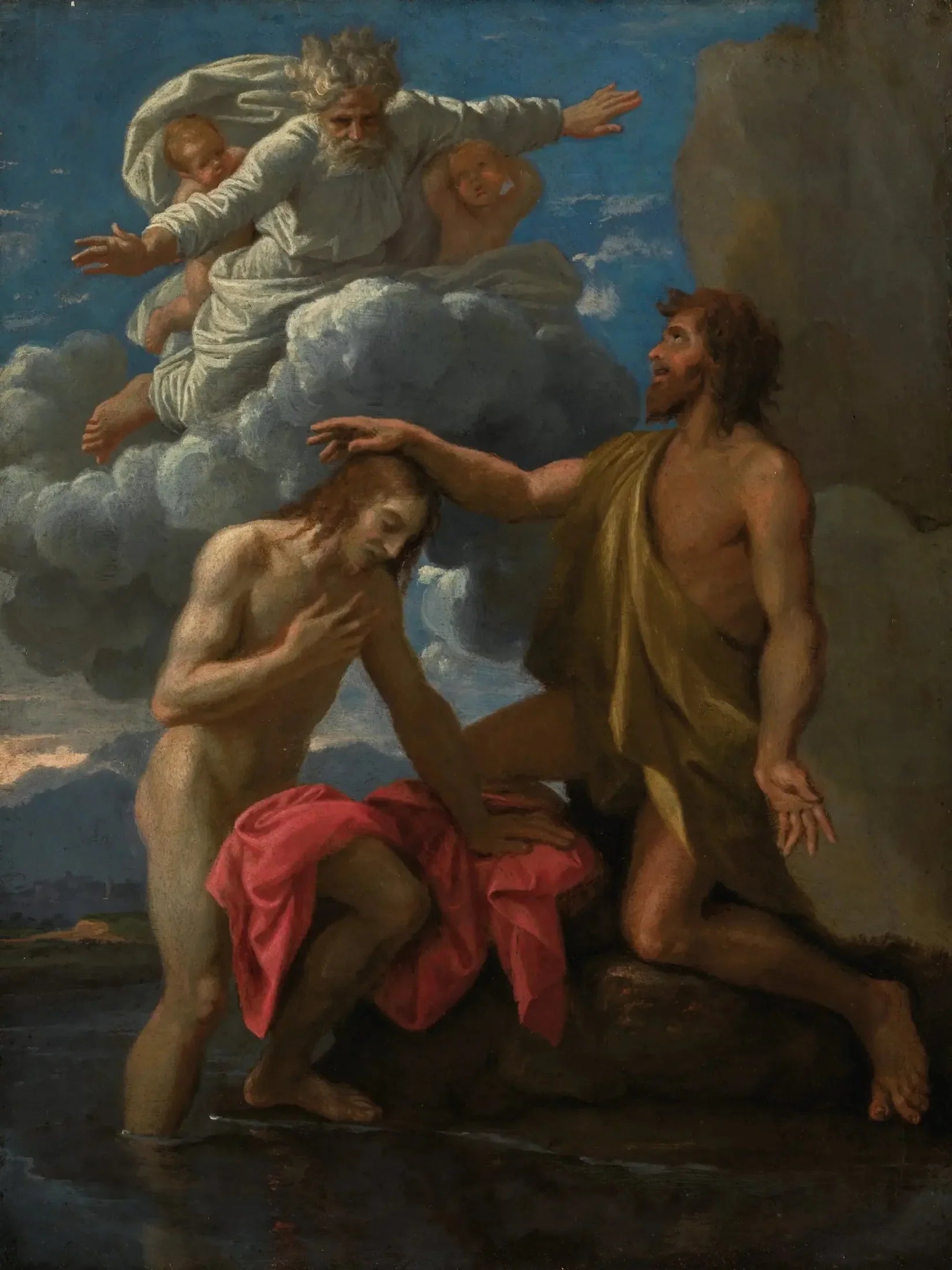 Le Baptême du Christ - Nicolas Poussin image 1 reproduction d’œuvre d’art à l’huile