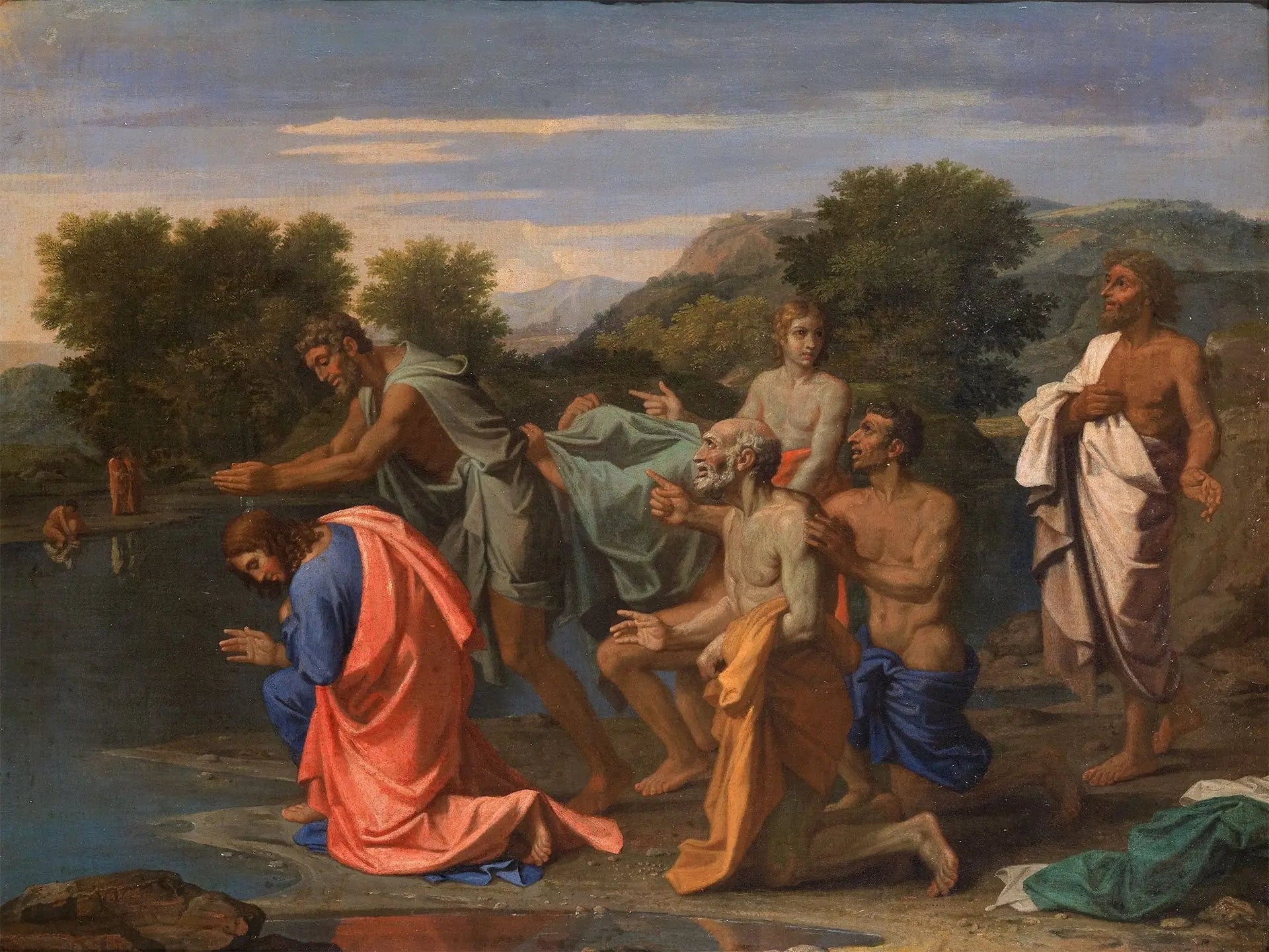 Le Baptême du Christ - Nicolas Poussin image 1 tableau peint à l’huile sur toile