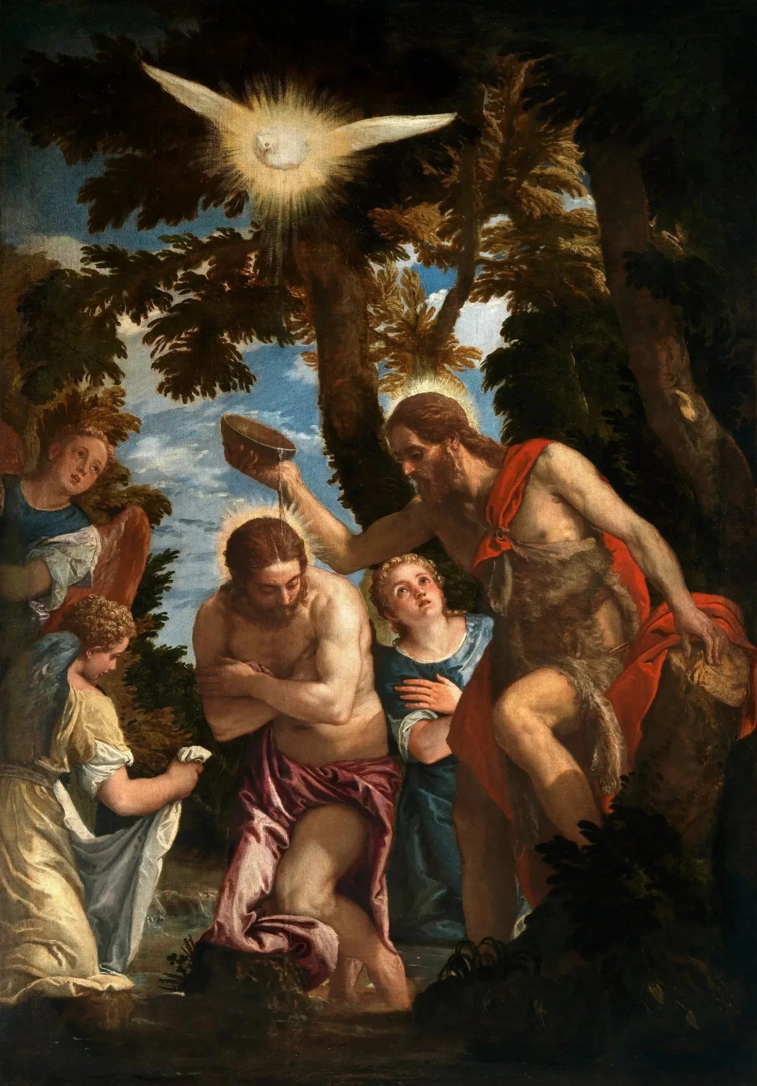 Le baptême du Christ - Paul Véronèse image 1 reproduction artisanale de tableau