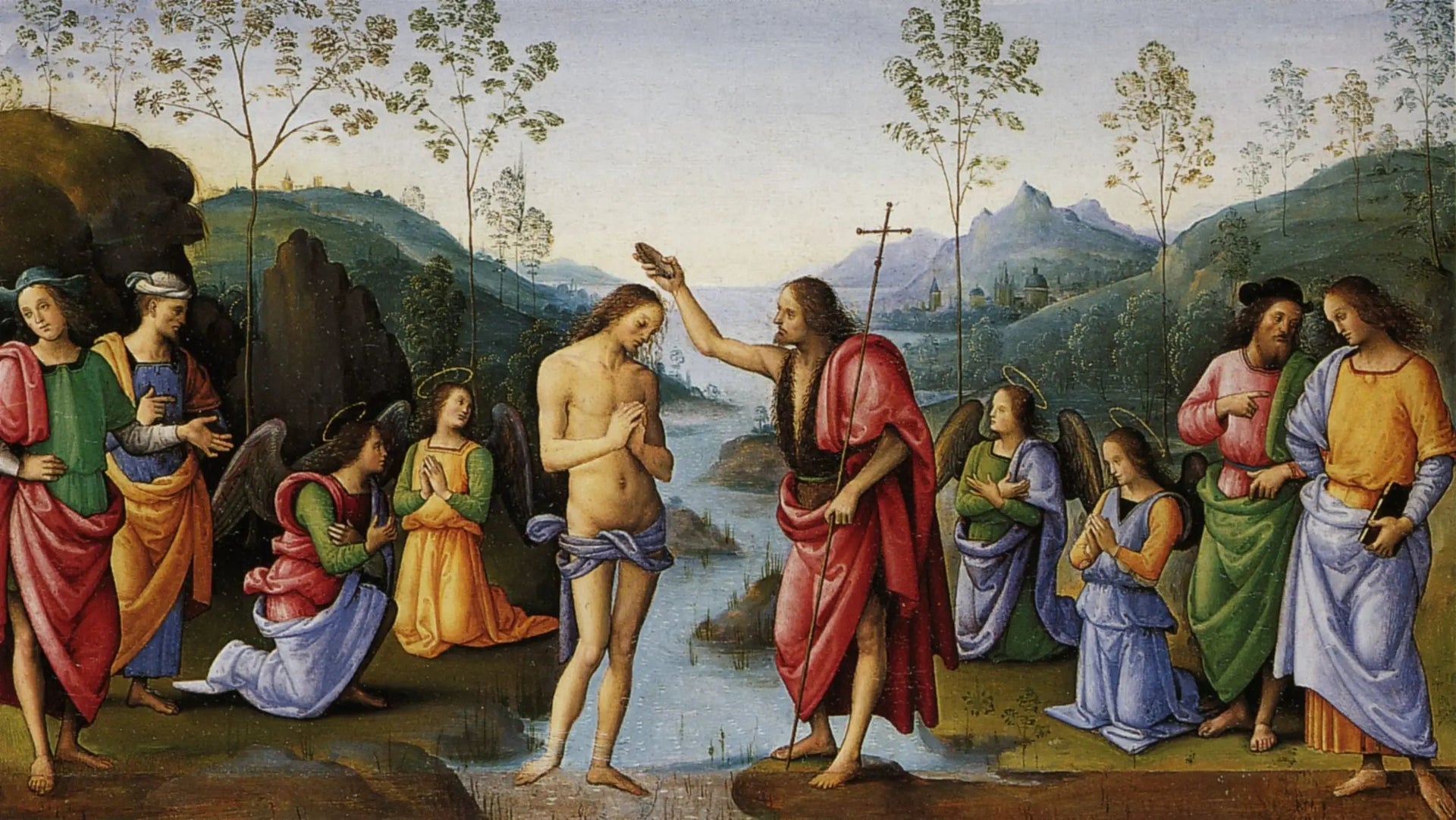 Le Baptême du Christ - Pietro Perugino image 1 copie de tableau peinte à la main