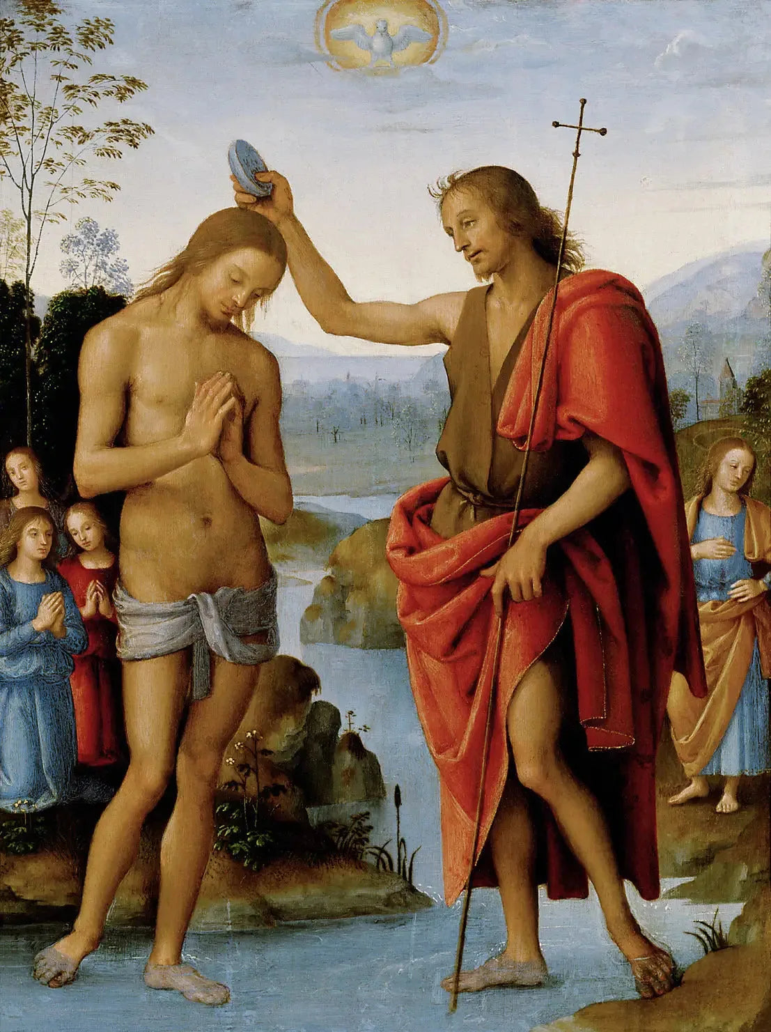 Le Baptême du Christ - Pietro Perugino image 1 reproduction réalisée par Alpha Reproduction