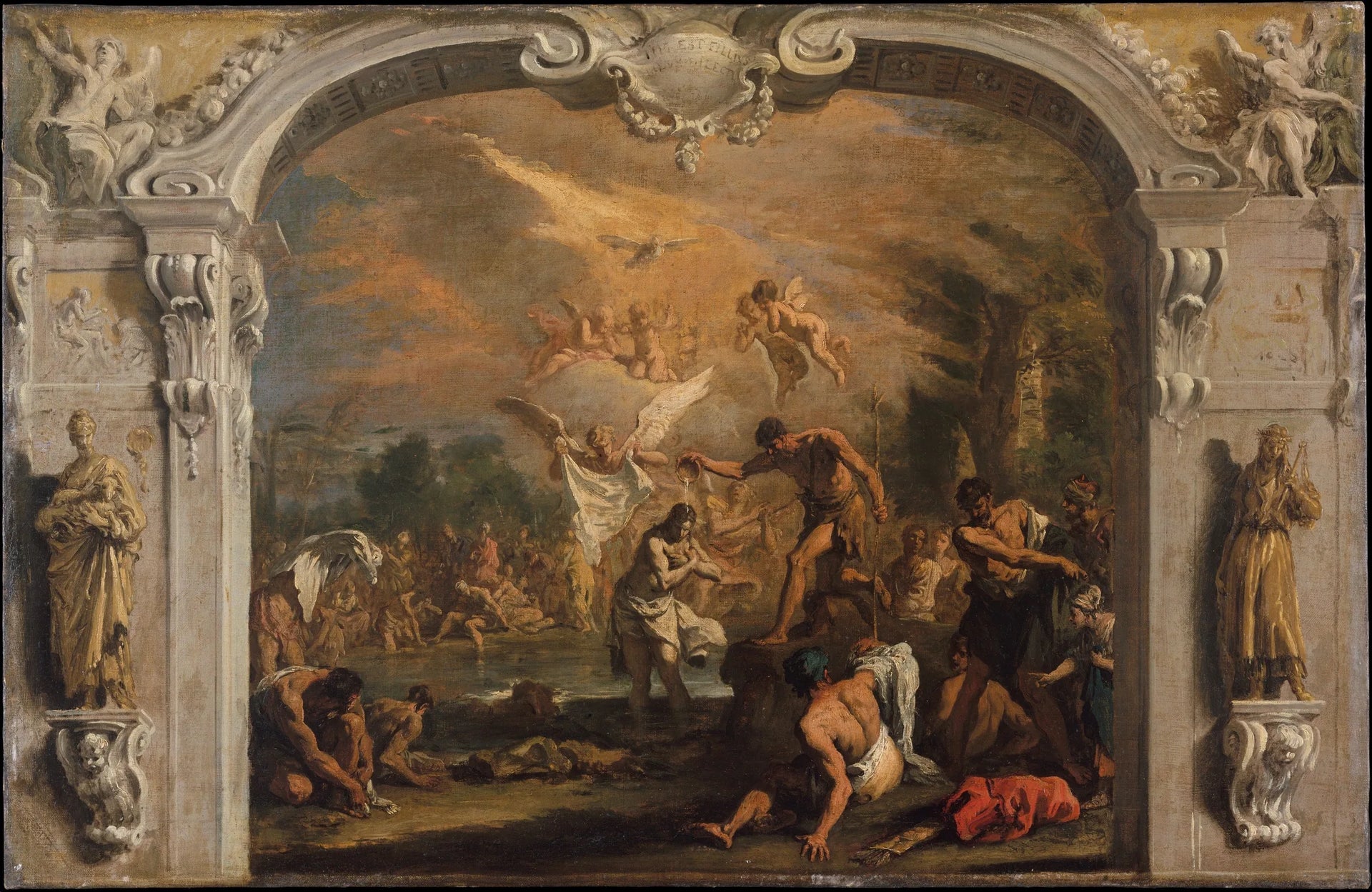 Le baptême du Christ - Sebastiano Ricci image 1 reproduction d’œuvre d’art à l’huile