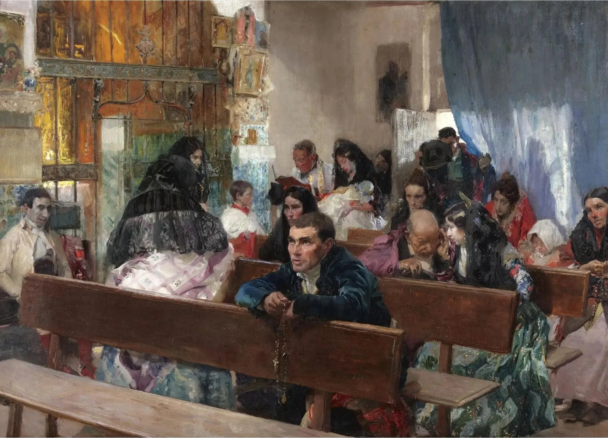 Le baptême - Joaquín Sorolla image 1 copie peinte à la main à l’huile