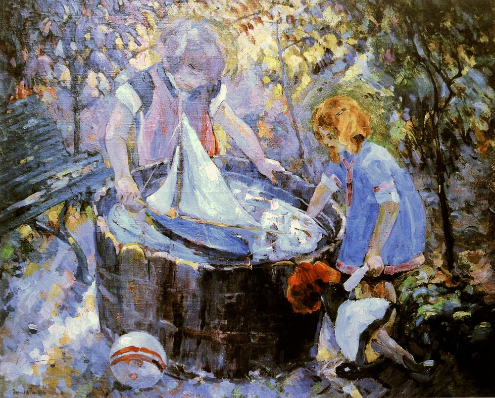 Le Baquet - Robert Antoine Pinchon image 1 copie de tableau peinte à la main