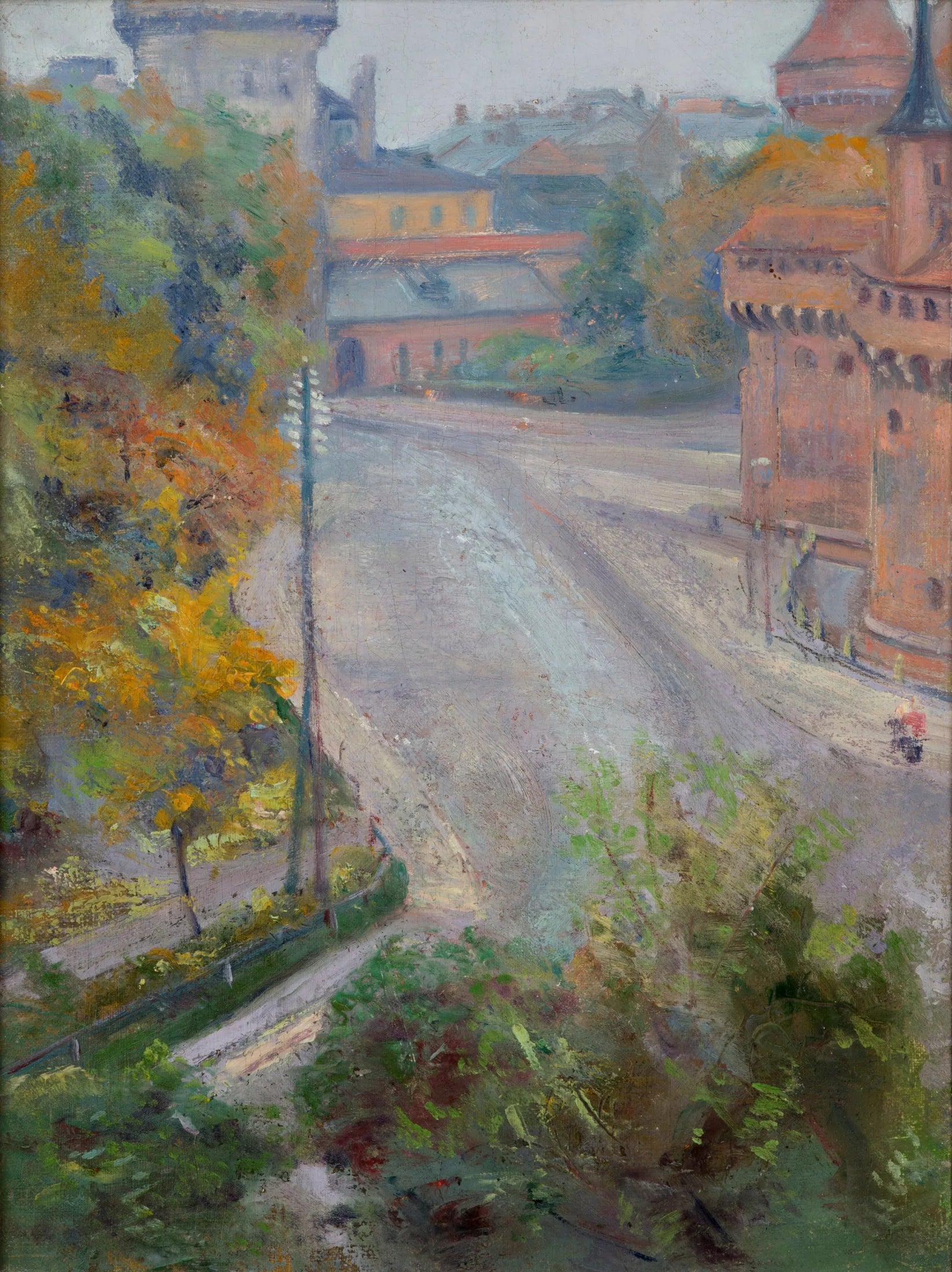 Le Barbican et la rue Floriańska – Vue depuis la rue Zacisze - Stanisław Wyspiański image 1 reproduction réalisée par Alpha Reproduction