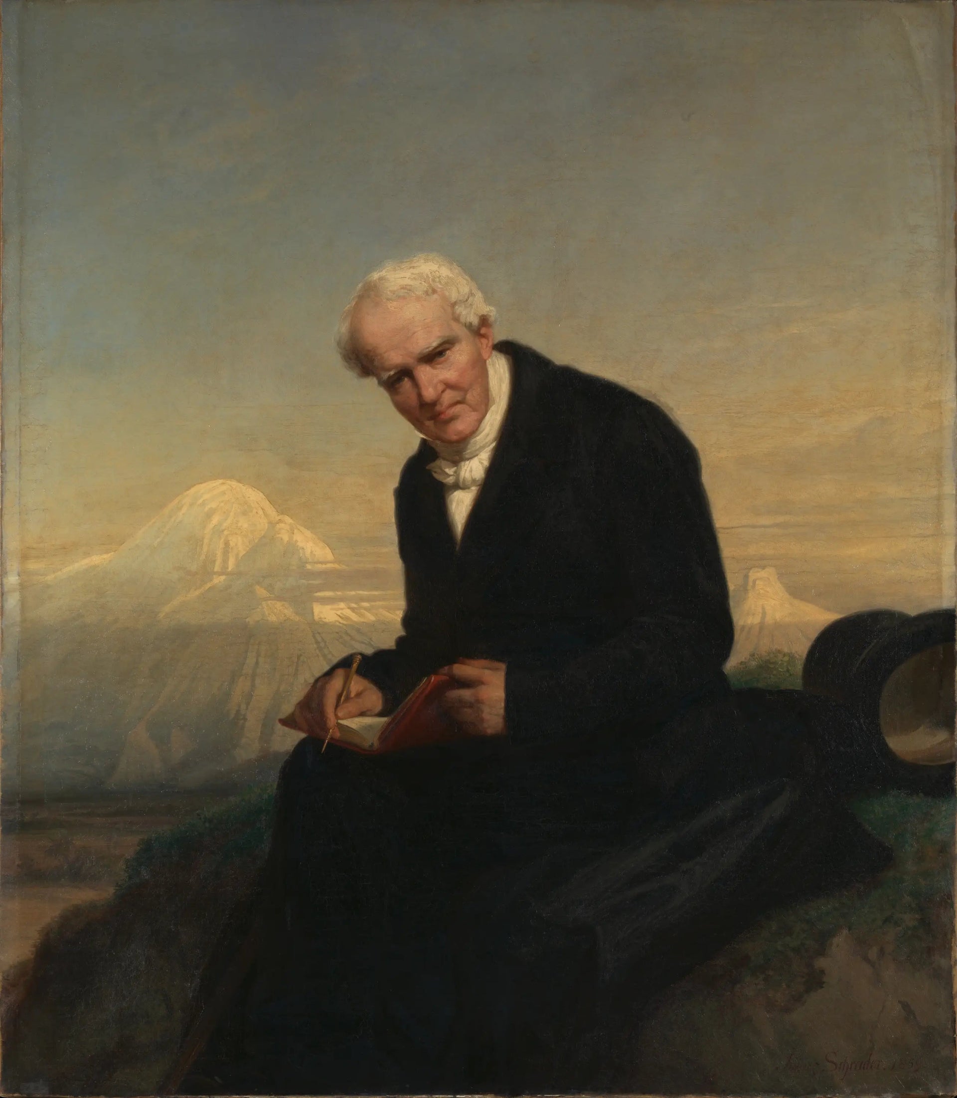 Le baron Alexander von Humboldt - Julius Schrader image 1 reproduction artisanale de tableau
